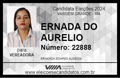 Candidato ERNANDA DO AURÉLIO 2024 - VARGEM GRANDE - Eleições