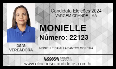 Candidato MONIELLE 2024 - VARGEM GRANDE - Eleições