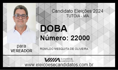 Candidato DOBA 2024 - TUTÓIA - Eleições