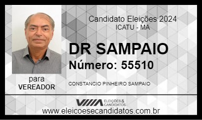 Candidato DR SAMPAIO 2024 - ICATU - Eleições