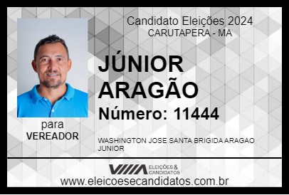 Candidato JÚNIOR ARAGÃO 2024 - CARUTAPERA - Eleições