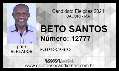 Candidato BETO SANTOS 2024 - BACURI - Eleições