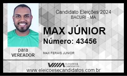 Candidato MAX JÚNIOR 2024 - BACURI - Eleições