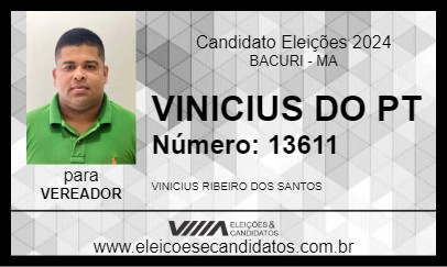 Candidato VINICIUS DO PT 2024 - BACURI - Eleições