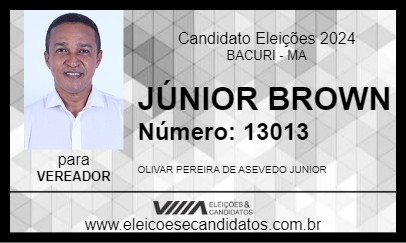 Candidato OLIVAR JÚNIOR 2024 - BACURI - Eleições