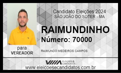 Candidato RAIMUNDINHO 2024 - SÃO JOÃO DO SOTER - Eleições