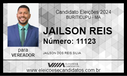 Candidato JAILSON REIS 2024 - BURITICUPU - Eleições