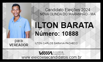 Candidato ILTON BARATA 2024 - NOVA OLINDA DO MARANHÃO - Eleições