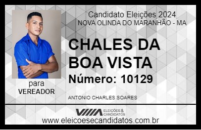 Candidato CHARLES DA BOA VISTA 2024 - NOVA OLINDA DO MARANHÃO - Eleições