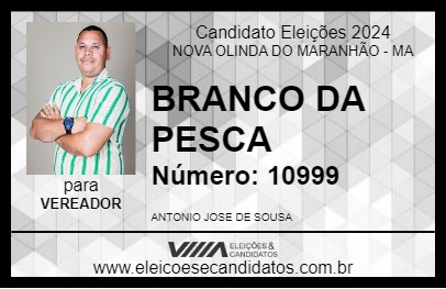 Candidato BRANCO DA PESCA 2024 - NOVA OLINDA DO MARANHÃO - Eleições