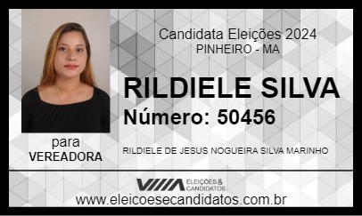 Candidato RILDIELE SILVA 2024 - PINHEIRO - Eleições