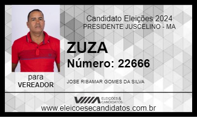 Candidato ZUZA 2024 - PRESIDENTE JUSCELINO - Eleições