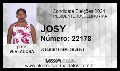 Candidato JOSY 2024 - PRESIDENTE JUSCELINO - Eleições