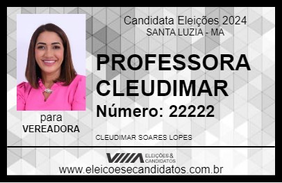 Candidato PROFESSORA CLEUDIMAR 2024 - SANTA LUZIA - Eleições