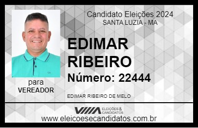 Candidato EDIMAR RIBEIRO 2024 - SANTA LUZIA - Eleições