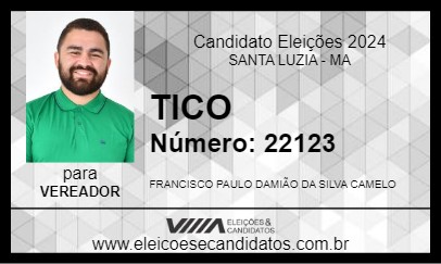 Candidato TICO 2024 - SANTA LUZIA - Eleições