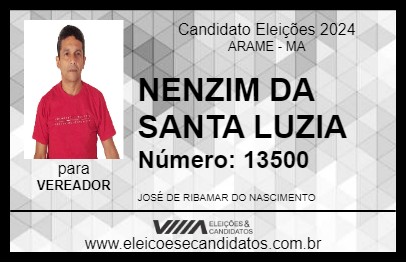 Candidato NENZIM DA SANTA LUZIA 2024 - ARAME - Eleições