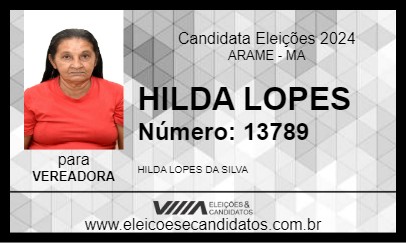 Candidato HILDA LOPES 2024 - ARAME - Eleições