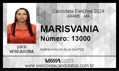 Candidato MARISVANIA 2024 - ARAME - Eleições