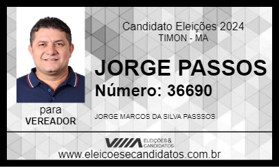 Candidato JORGE PASSOS 2024 - TIMON - Eleições