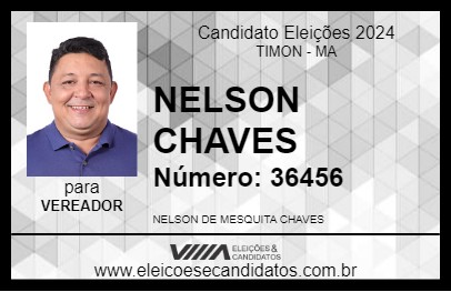 Candidato NELSON CHAVES 2024 - TIMON - Eleições