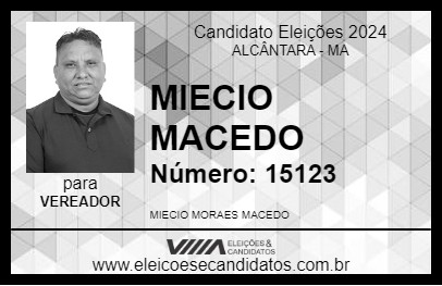 Candidato MIECIO MACEDO 2024 - ALCÂNTARA - Eleições