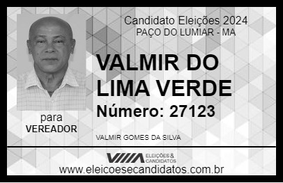 Candidato VALMIR DO LIMA VERDE 2024 - PAÇO DO LUMIAR - Eleições