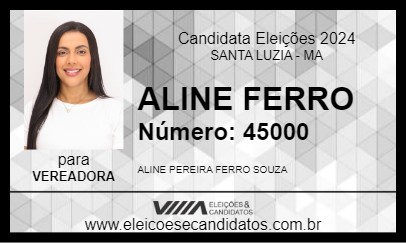 Candidato ALINE FERRO 2024 - SANTA LUZIA - Eleições