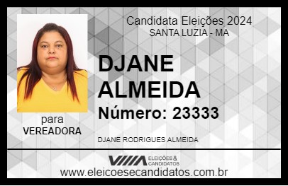 Candidato DJANE ALMEIDA 2024 - SANTA LUZIA - Eleições