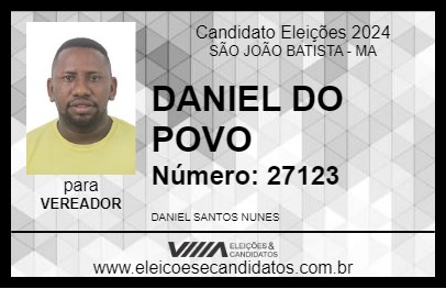 Candidato DANIEL DO POVO 2024 - SÃO JOÃO BATISTA - Eleições