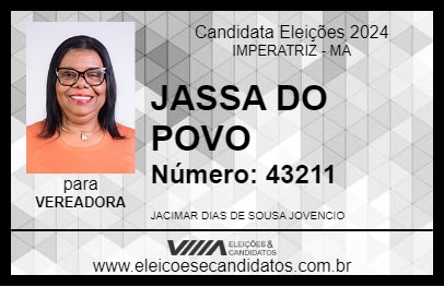 Candidato JASSA DO POVO 2024 - IMPERATRIZ - Eleições