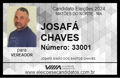 Candidato JOSAFÁ CHAVES 2024 - MATÕES DO NORTE - Eleições