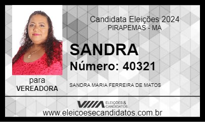 Candidato SANDRA 2024 - PIRAPEMAS - Eleições