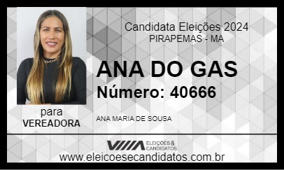 Candidato ANA DO GAS 2024 - PIRAPEMAS - Eleições