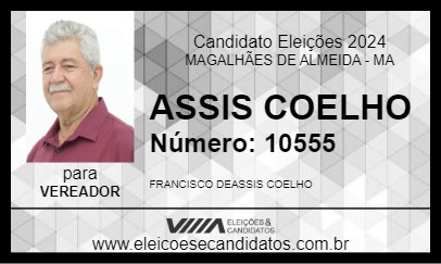 Candidato ASSIS COELHO 2024 - MAGALHÃES DE ALMEIDA - Eleições