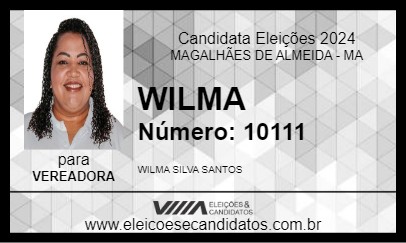 Candidato WILMA 2024 - MAGALHÃES DE ALMEIDA - Eleições