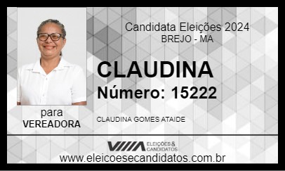 Candidato CLAUDINA 2024 - BREJO - Eleições