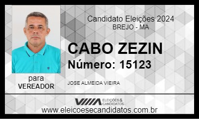 Candidato CABO ZEZIN 2024 - BREJO - Eleições