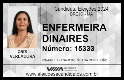 Candidato ENFERMEIRA DINAIRES 2024 - BREJO - Eleições