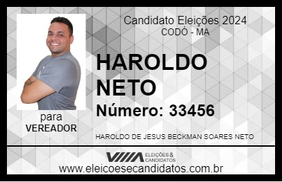 Candidato HAROLDO NETO 2024 - CODÓ - Eleições