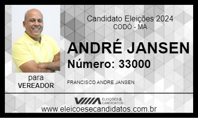 Candidato ANDRÉ  JANSEN 2024 - CODÓ - Eleições