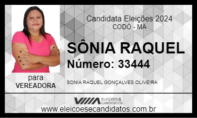 Candidato SÔNIA RAQUEL 2024 - CODÓ - Eleições