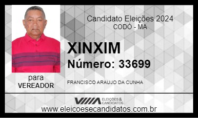 Candidato XINXIM 2024 - CODÓ - Eleições