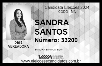 Candidato SANDRA SANTOS 2024 - CODÓ - Eleições