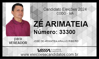 Candidato ZÉ ARIMATEIA 2024 - CODÓ - Eleições