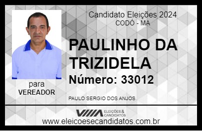 Candidato PAULINHO DA TRIZIDELA 2024 - CODÓ - Eleições