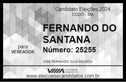 Candidato FERNANDO DO SANTANA 2024 - CODÓ - Eleições