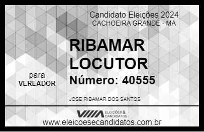 Candidato RIBAMAR LOCUTOR 2024 - CACHOEIRA GRANDE - Eleições