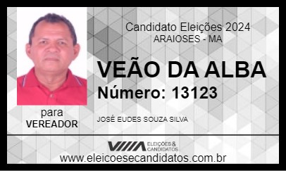 Candidato VEÃO DA ALBA 2024 - ARAIOSES - Eleições