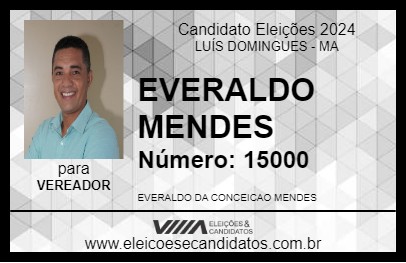 Candidato EVERALDO MENDES 2024 - LUÍS DOMINGUES - Eleições